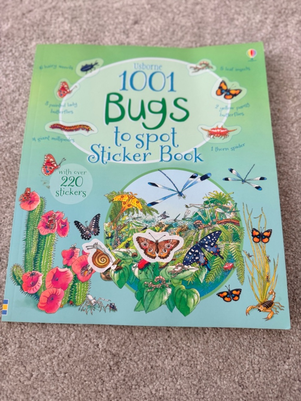 Usborne 1001 Bugs to Spot Sticker Book - Green/Teal